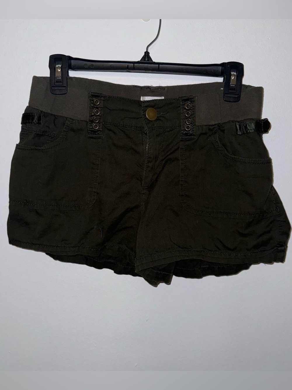 Maurices Olive High-Waist Casual Shorts